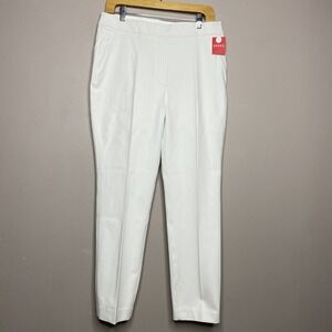 Spanx Women's On The Go‎ Slim Straight Pants Classic White Size Tall L